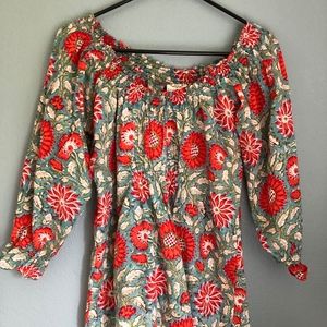 Womens Wood Block print blouse